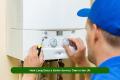 Engineer performing routine boiler maintenance – average time for a UK boiler service explained