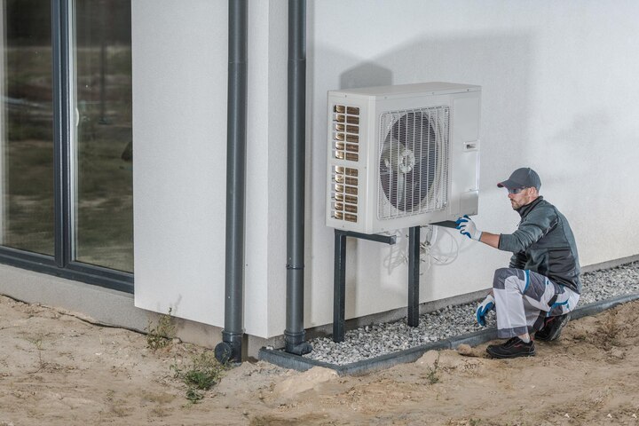 air source heat pump installation